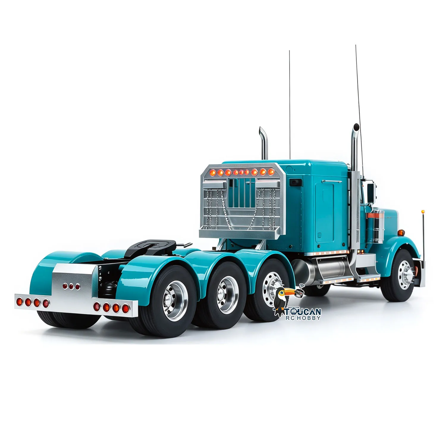 TOUCAN 56344  8X6 1/14 Metal Chassis RC Tractor Truck Grand Hauler Lorry Brushless Motor ESC Mid Lift Axle Lock RTR Smoke Radio