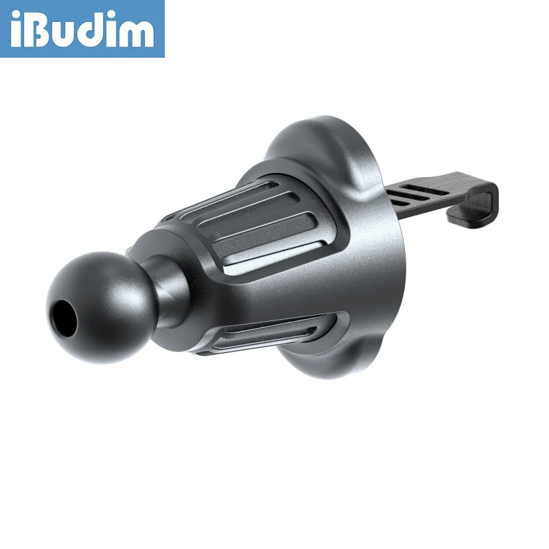 iBudim Universal Car Air Vent Clip Upgrade Metal Hook Clamp 17mm Ball Head Base for Car Mobile Phone Holder Mount GPS Bracket