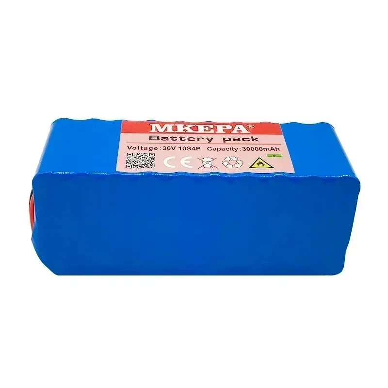 Pacco batteria ricaricabile al litio ad alta potenza 10 s4p 36V 30000mAh, personalizzabile con varie spine connettore