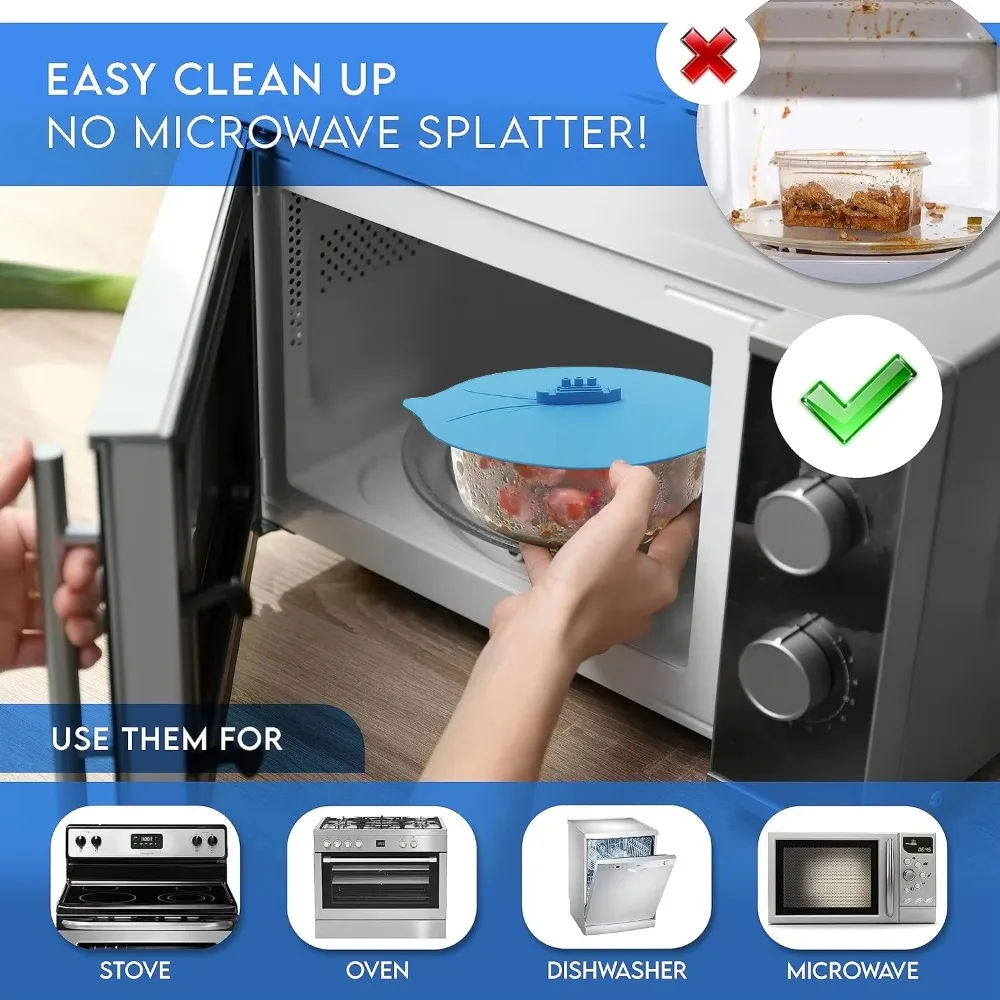 New Silicone Steam Chimney Lid Soft Anti-overflow Food Wrap Bowl Pot Lid Steam Hole Fresh Cover Cooking Kitchen Tool