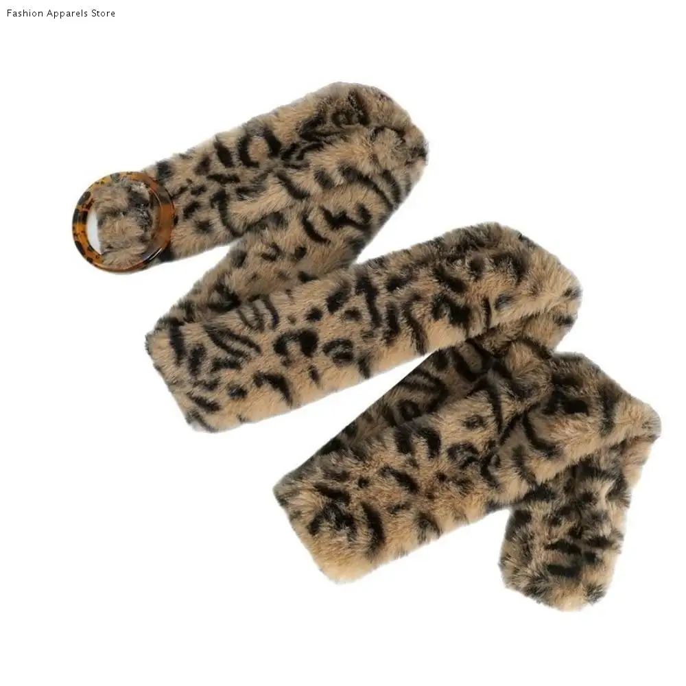 فروي ليوبارد طباعة أفخم حزام الجينز ديكور الراتنج مشبك أفخم شرابات زنار الهيب هوب Harajuku أزياء رقص الجاز الإكسسوار