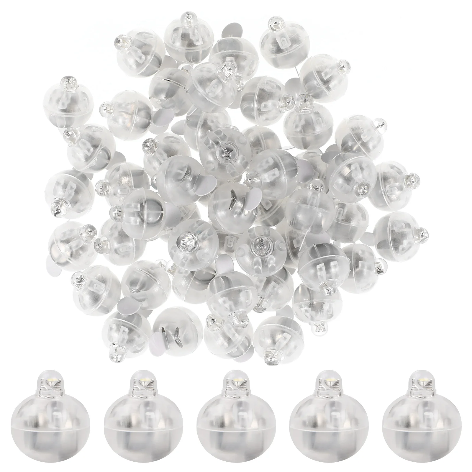 

50 Pcs Non- Blinking LED Light Balloon Lights Creative Balloons Christmas Bulbs Mini Luminous Lamp