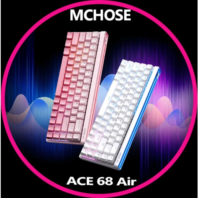 MCHOSE ACE 68 Air Magnetic Switch Gaming Keyboard Hall Effect Rapid Trigger Programmable RGB 8K Hz DKS/MT/TGL/RS/SOCD Keyboard