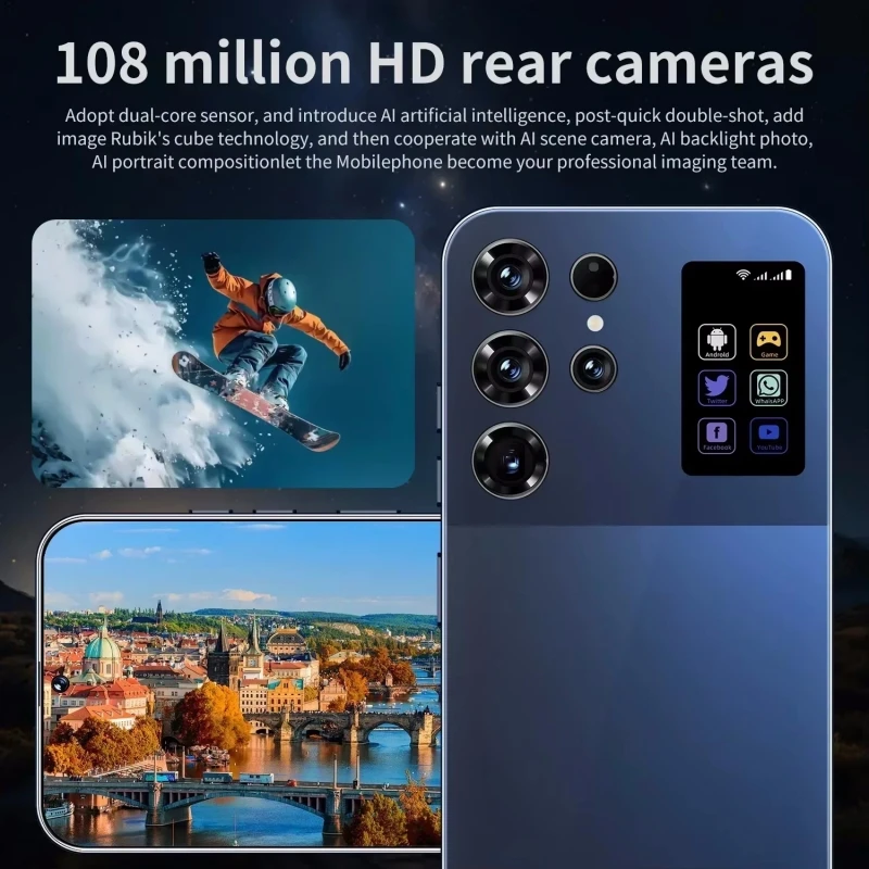 26 الترا النسخة العالمية الهاتف الذكي Snapdragon8 Gen3 16G + 1 تيرا بايت 7800mAh 78 + 108MP 4/5G شبكة هاتف أندرويد غير مقفول الأصلي