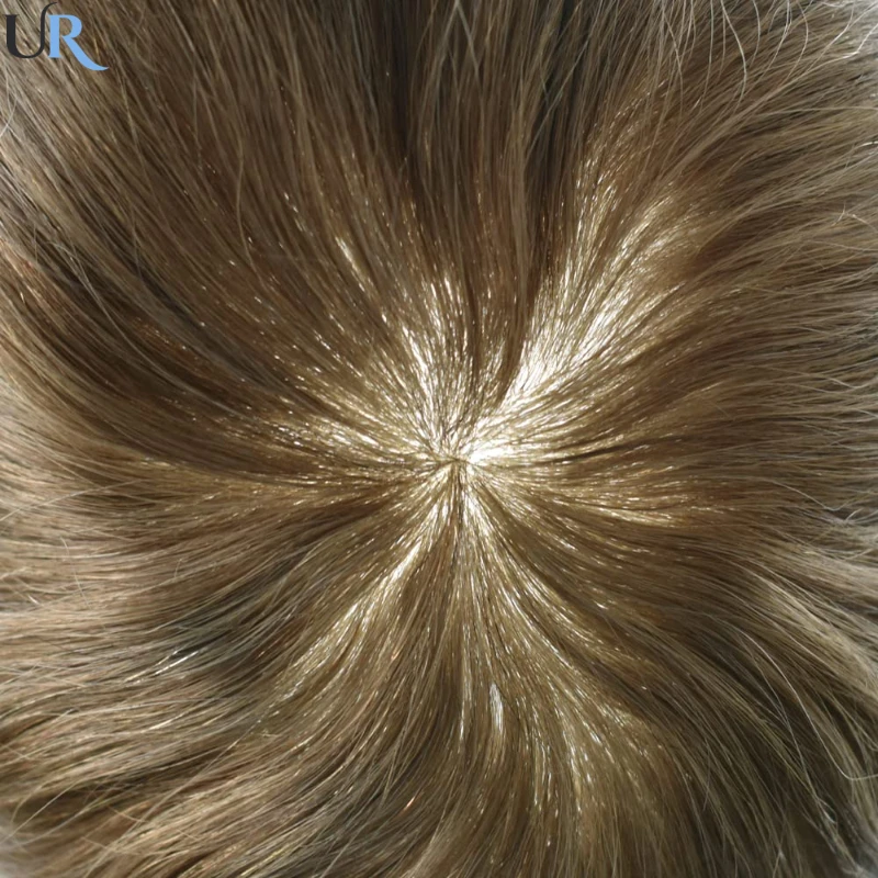 ISkin Men Toupee 0.12mm parrucca della pelle dell'iniezione per gli uomini protesi dei capelli maschili 7 pollici lungo sistema di capelli umani unità parrucche naturali dell'uomo