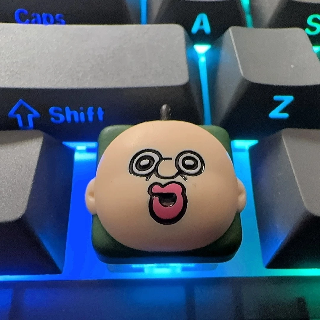 أغطية مفاتيح Lobo Peripherals 『ОКСКСВКСНКСН كيكابس رسوم متحركة شخصية من الراتنج مضحك أحمق أغطية مفاتيح فردية متقاطعة ملحقات لوحات المفاتيح العالمية