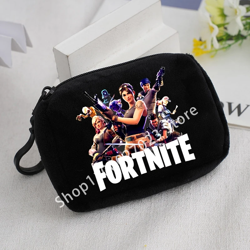 Fortnites Boys Girls Plush Coin Purse Cute Fashion Portable Wallet Cartoon Anime ID Card Storage Bag Children Birthday Gifts view 3