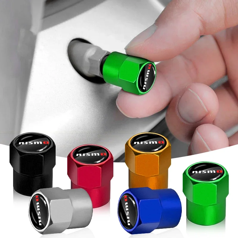 

4pcs Metal Car Wheel Tire Valve Caps Stem Case Covers Accessories for Nismo Nissan 370Z Coupe Roadster Z34 2009-2020 GTR Juke