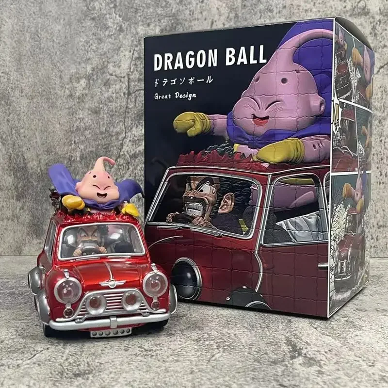 15cm Dragon Ball Z Majin Buu Figures Buu Mr. Satan Anime Figures Fat Buu Mr. Satan With Car Pvc Figures Model Dolls Gifts Toys