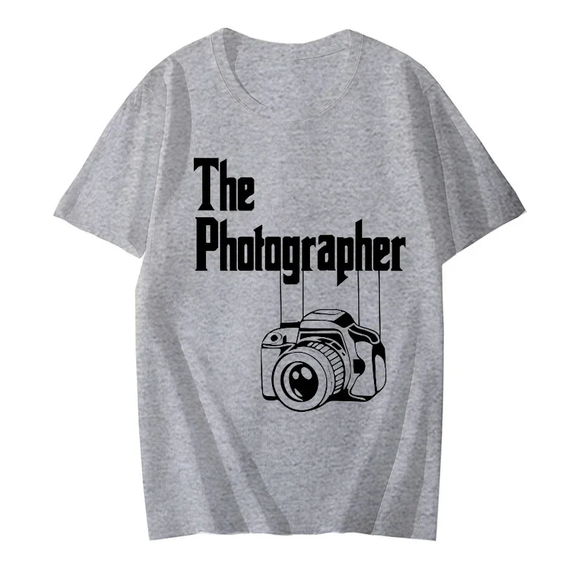 2024 Summer New Men T-shirts The Photographer Cotton Tshirt Photography Short Sleeve Tee Clothes Casual Fashion Oversized TShirt