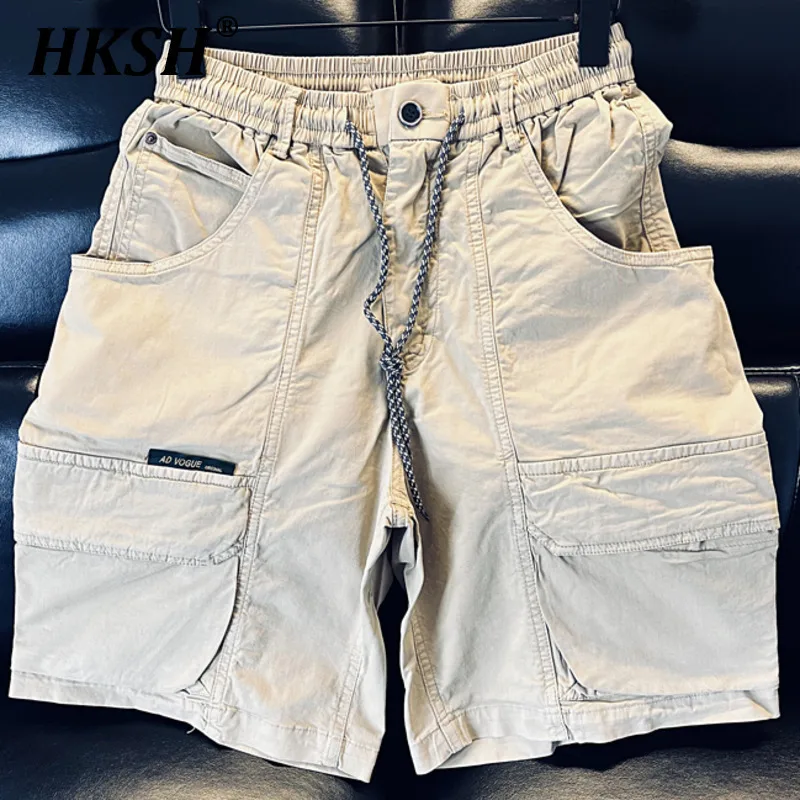 

HKSH Летние новые мужские шорты Tide Y2K в стиле панк High Street Модные повседневные шорты-карго с несколькими карманами Модные свободные брюки средней длины Ins HK5732