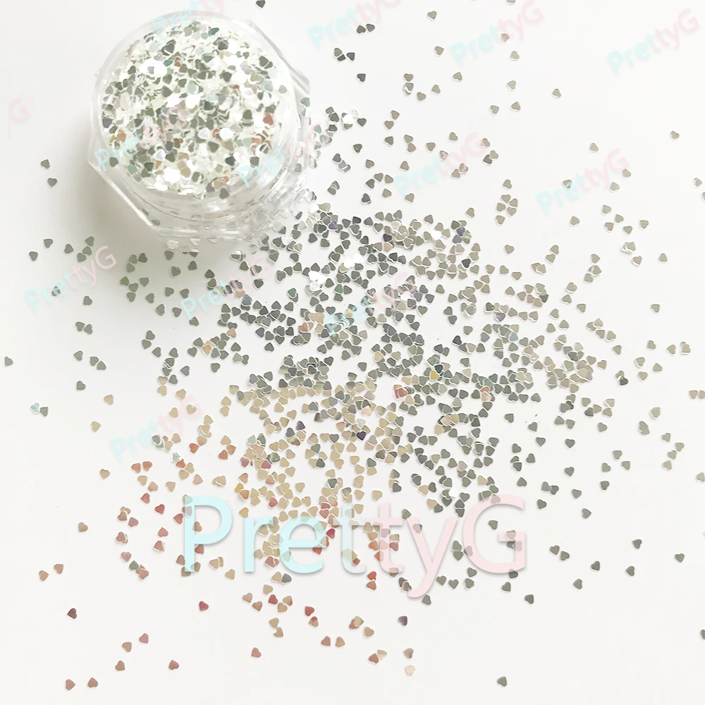 PrettyG Wholesale JM Mirror Silver Shapes Glitter High Spark Sequins Glitter For Art Craft Nail Makeup Decoration Accessories