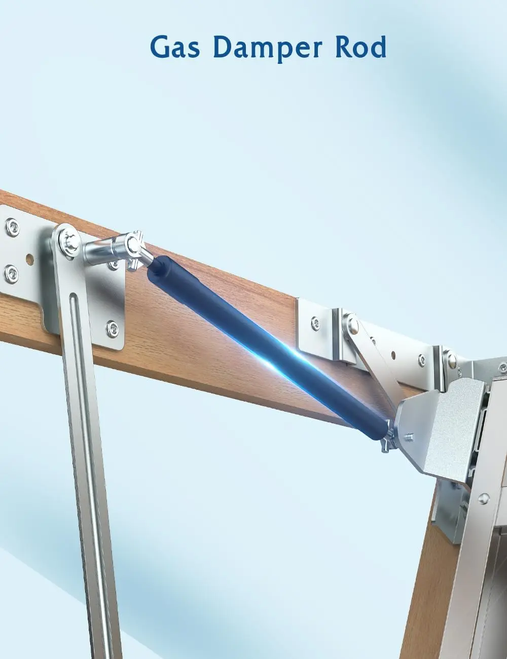 Attic Ladder Pull Down System, 10 Foot Pull Down Stairs for Attic Folding Attic Access Ladders, Loft Ladder for 54" W x 22.5" H