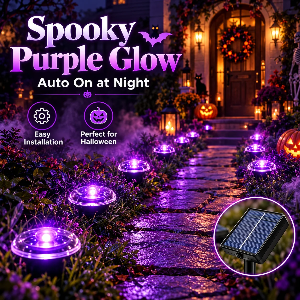Outdoor Power Stake - 40/30/20/10 LED Halloween Solar Garden Lights