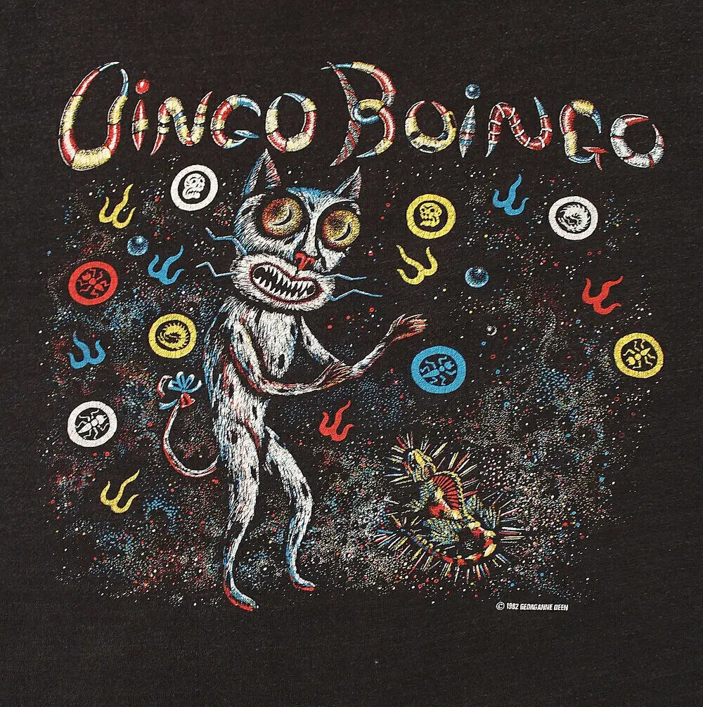 Vintage Oingo Boingo Music Cotton Black Full Size Unisex T Shirt