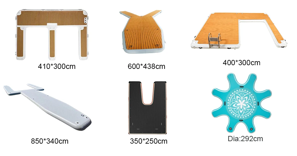 Grande plate-forme d'eau personnalisée, tapis d'eau gonflable flottant de 2.5m avec maille intérieure