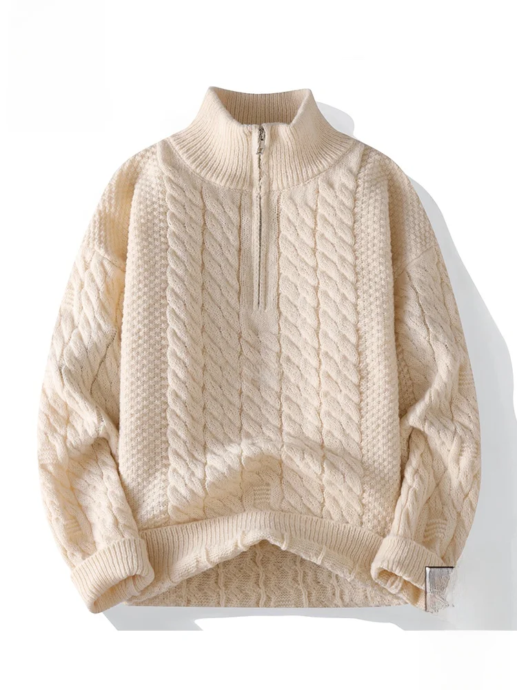 

PaulFrank Men's Knitted Sweater 2025 Spring Autumn f Zipper Casual Haome Knitwear Soft Comfortable Polyester Fiber
