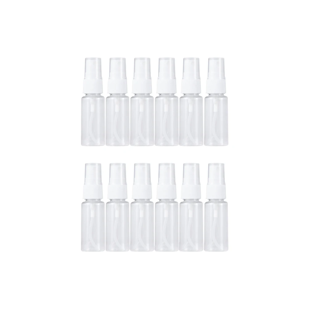 

12 Pcs Spray Bottles Mini Clear Travel Liquid Empty Toiletries Water Refillable Reusable Portable Subpackaging Bottles Modern