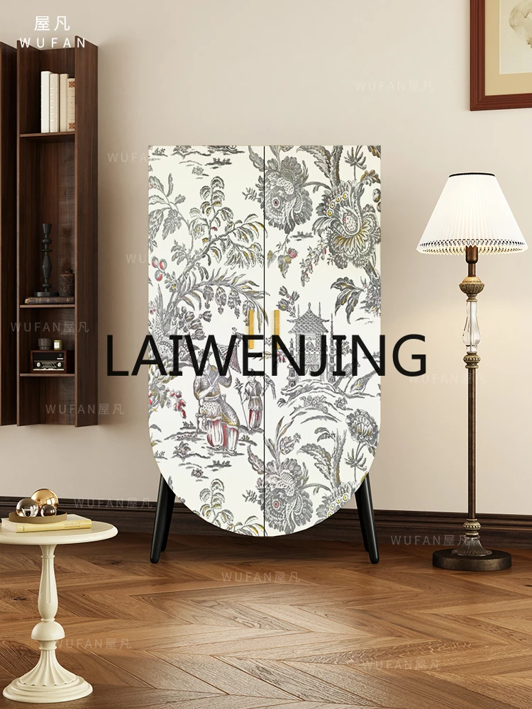 

French Wardrobe Bedroom Solid Wood Double Door Wardrobe Storage Living Room Storage Hallway Retro Chest of Drawers