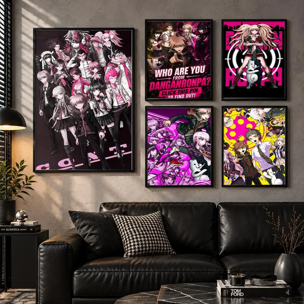 Danganronpa: Trigger Happy Havoc School Murders VN Poster Self-Adhesive Unframed Fashion Wall Prints for Office & Home Decor