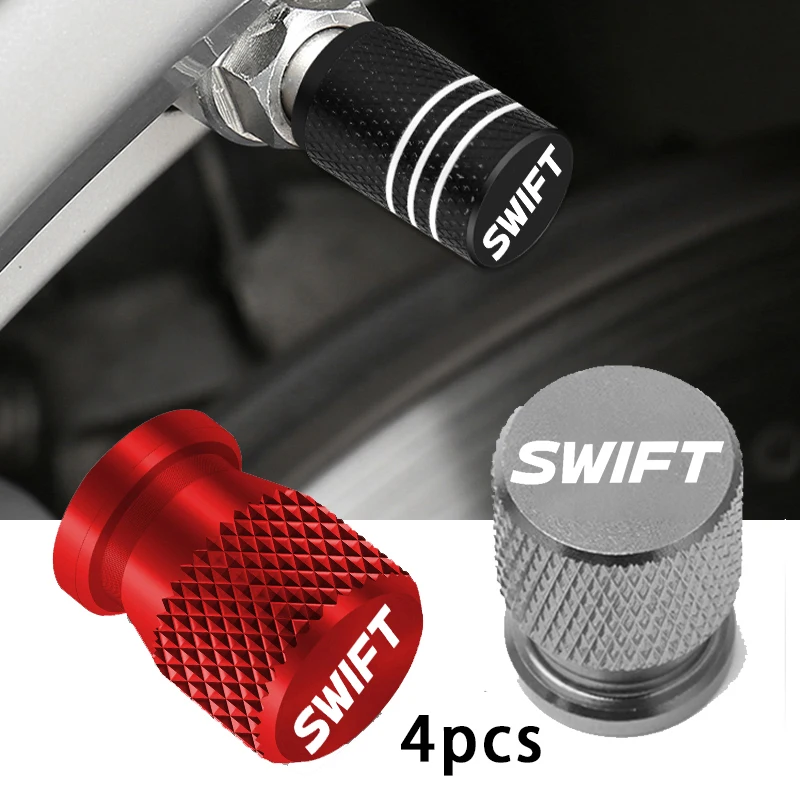 

For Suzuki Swift Car Wheel Tire Valve Caps Tyre Stem Covers Airdust Waterproof Accessories