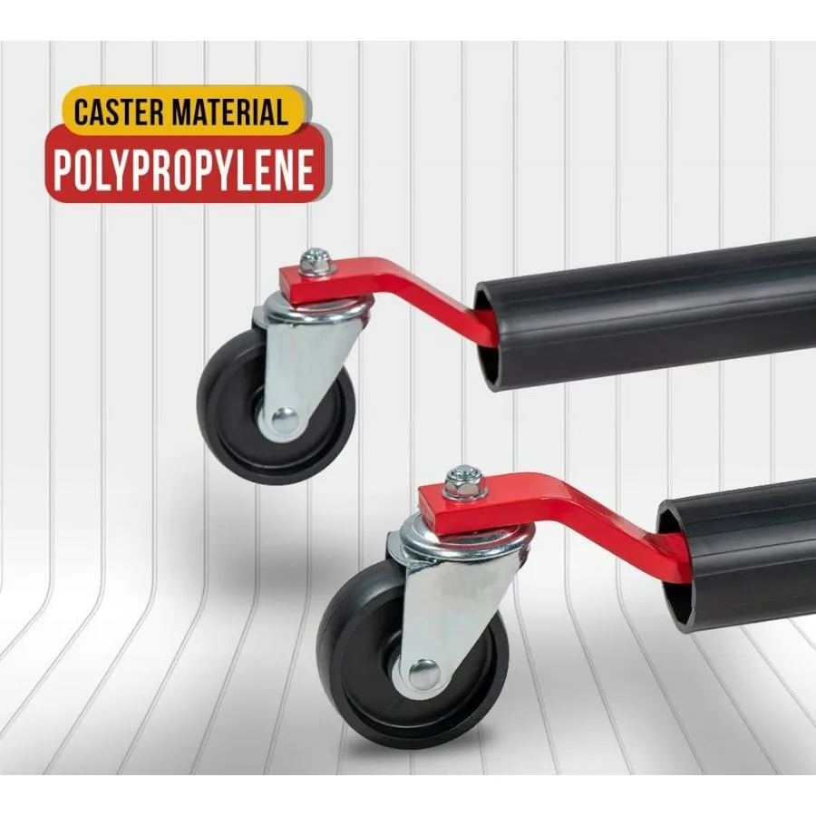 مجموعة من 2 مقبس هيدروليكي لعجلة السيارة دوللي - زلاجات سيارة بوزن 1500 رطل، مقبس تحديد موضع الإطارات مقاس 12 بوصة، رافعة دواسة القدم