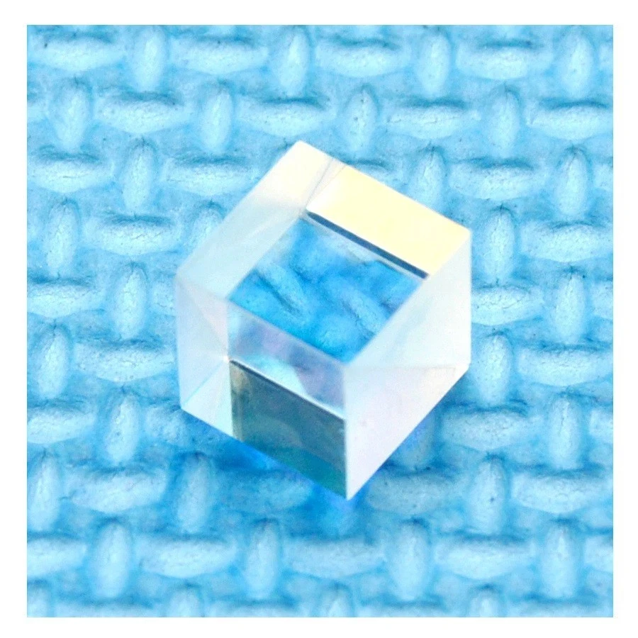 650nm Red Laser PBS Polarizing Beam Splitter Transparent Glasses Lens Cube Dia 10mm