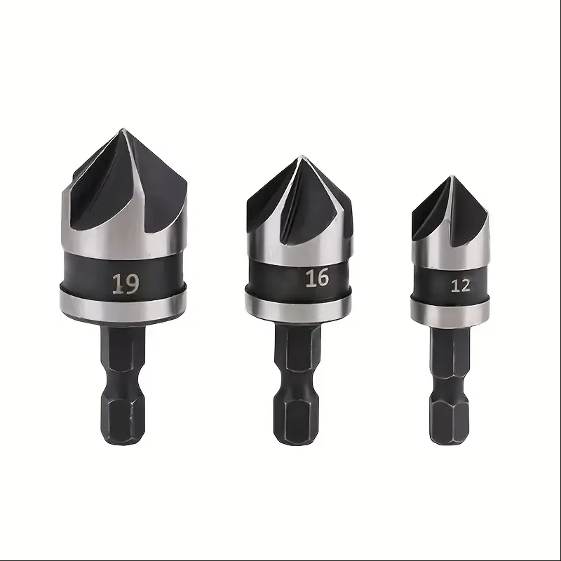 3pc-六角シャンク-90-度ブラック-5-ブレード面取り器-12-16-19-ミリメートル皿穴ドリル木工穴オープナーツールセット