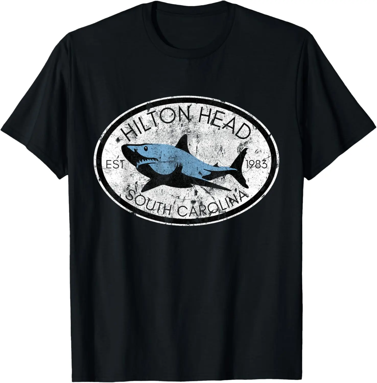 

Hilton Head Island South Carolina Fishing Shark Fish Beach T-Shirt