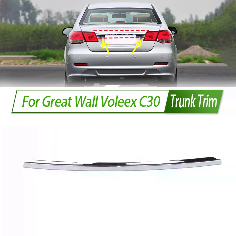 

Для Great Wall Voleex C30 хромированная отделка багажника ABS задний бампер крышка полоса отделки панели