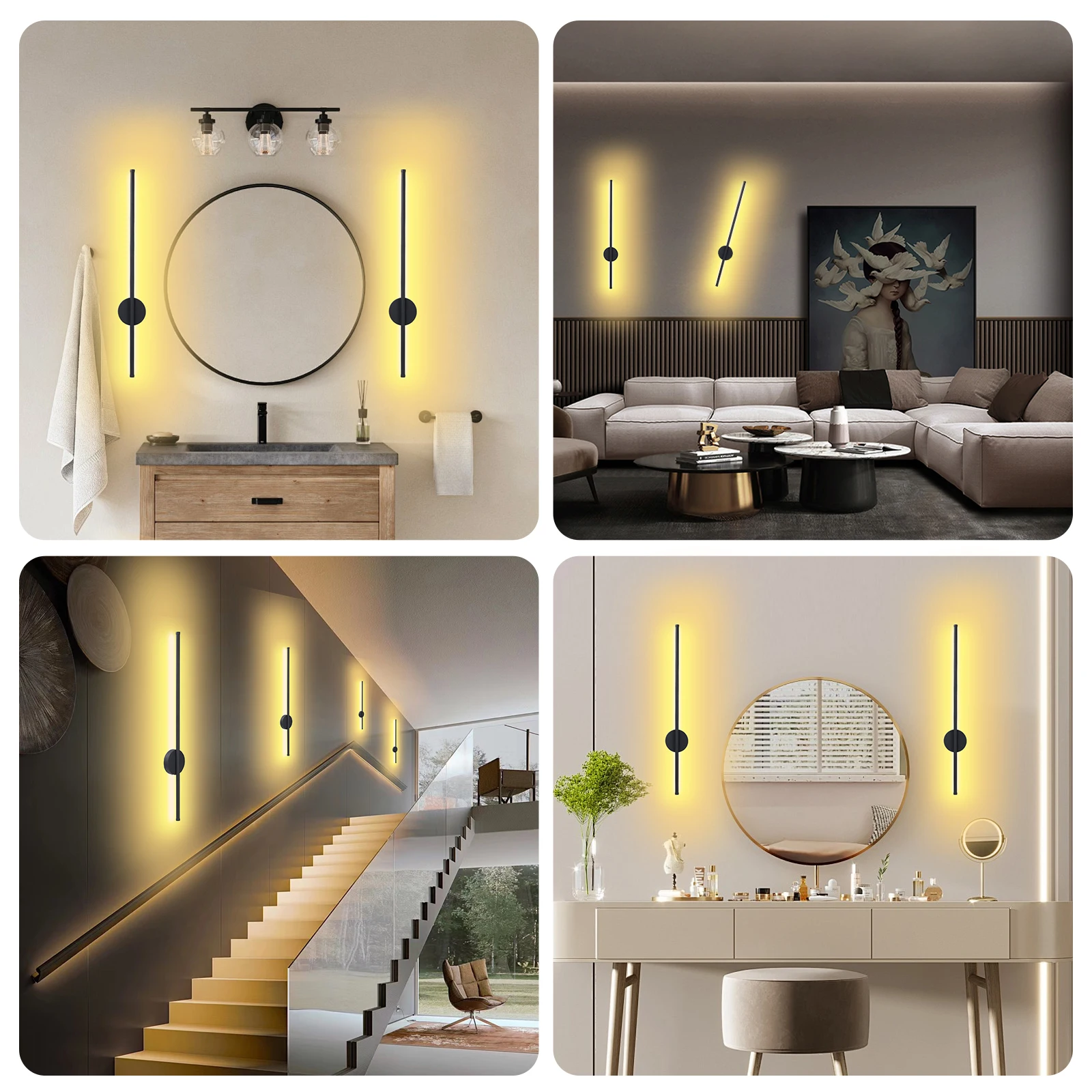 Oplaadbare 50 cm/80 cm Wandlamp Draadloze LED Interne Wandkandelaar Modern Naast Nachtlampje voor Slaapkamer Afstandsbediening 1 STKS