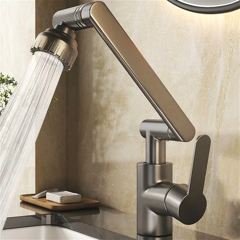 Mechanical Arm Faucet Bathroom WashBasin Sink Kitchen Tap Hot and Cold Water Mixer Kitchen Accessories  Faucet