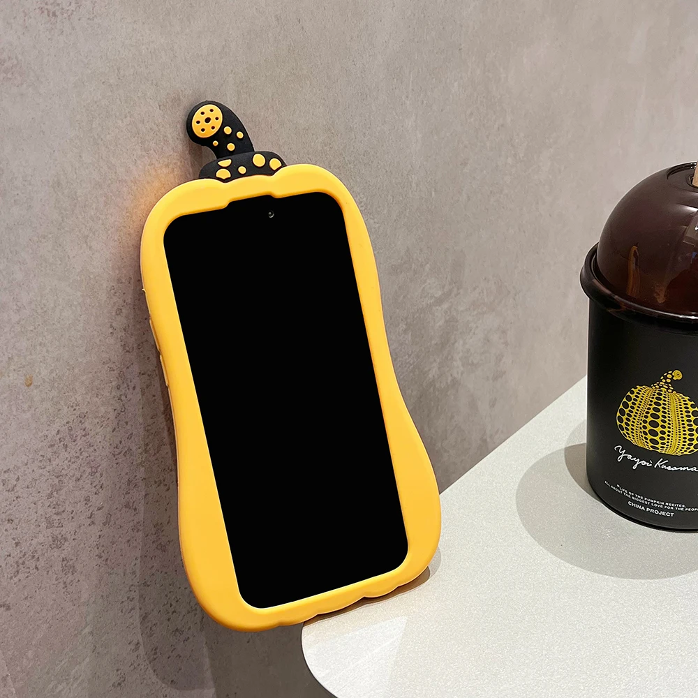 Für iPhone 13 14 15 Plus 16 Pro Max Kawaii Gemüse Polka Dots Kürbis Hülle Weiche Silikonhülle – Detail 12