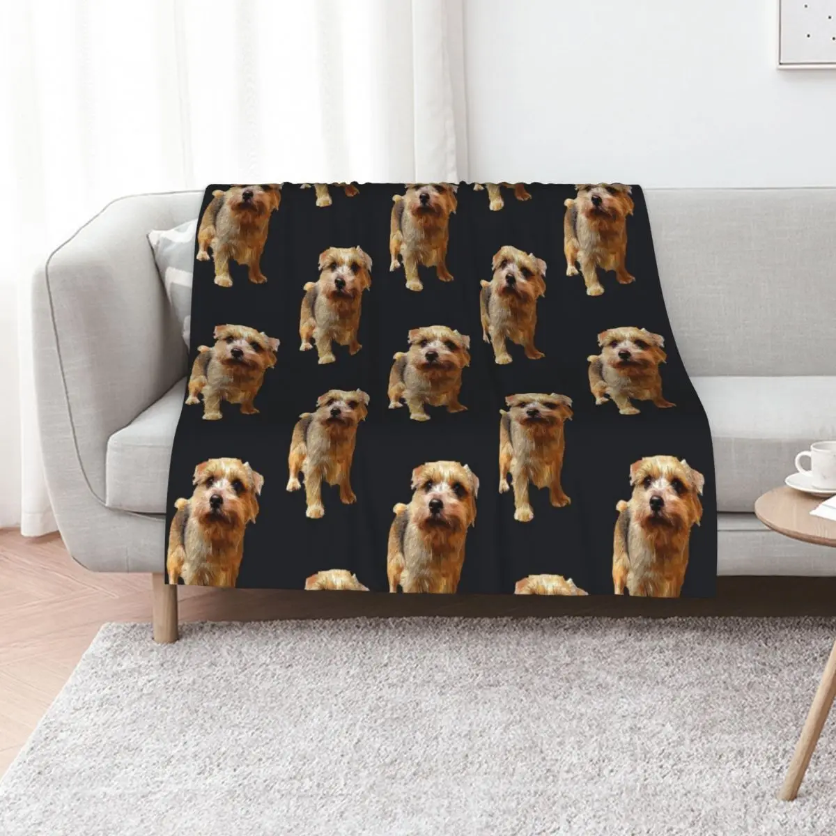 Norfolk Terrier Throw Blanket Picnic Beautifuls Furry Comforter Soft Beds Flannel Blankets