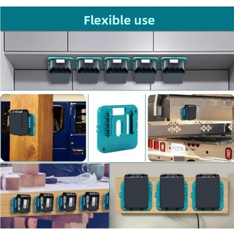 5PCS Battery Holder for Makita 18V Li-ion Battery Tools Machine Holder Storage Rack Wall Mount for BL1860 BL1850(No Battery)