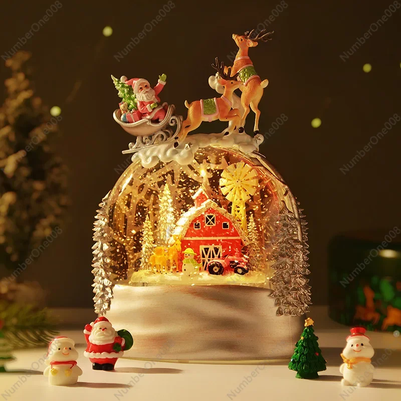 Snowflake Gift Creative Birthday Little Girl Christmas Gift Crystal Ball Music Box