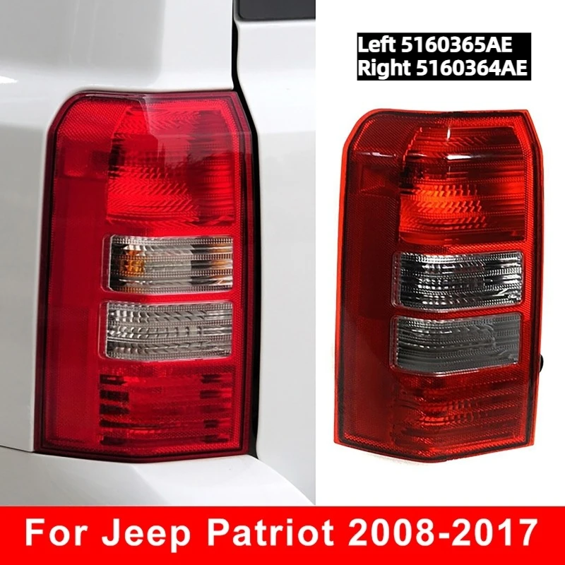 

Car Rear Tail Light Assembly 5160364AE 5160365AE Turn Signal Stop Indicator Light with Bulb & Wiring For Jeep Patriot 2008-2017