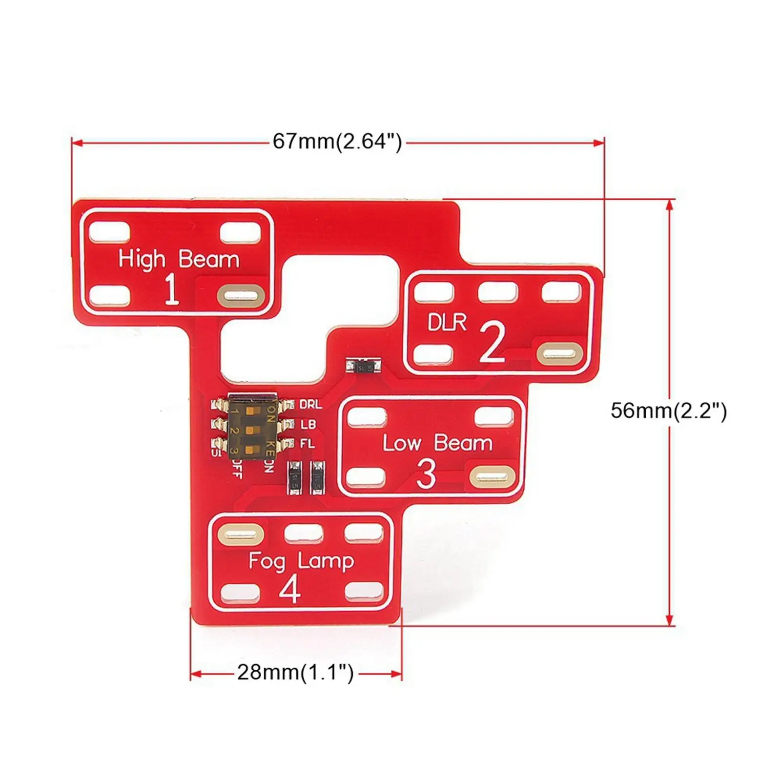 

Плата управления фарами All Lights on Module для модернизации освещения, красная, полная световая модульная плата для Chevrolet Silverado 1500HD 2003 года