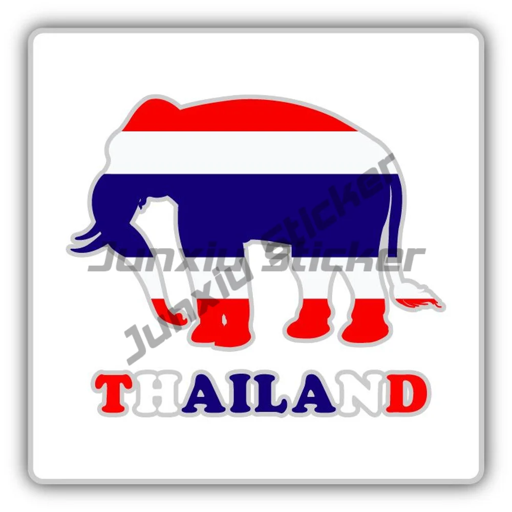 

Thailand Flag Elephant Sticker For Car Camper Suv Bodywork Bumper Window Phone Trunk Windshield Scratch-proof Decal Car Accessor