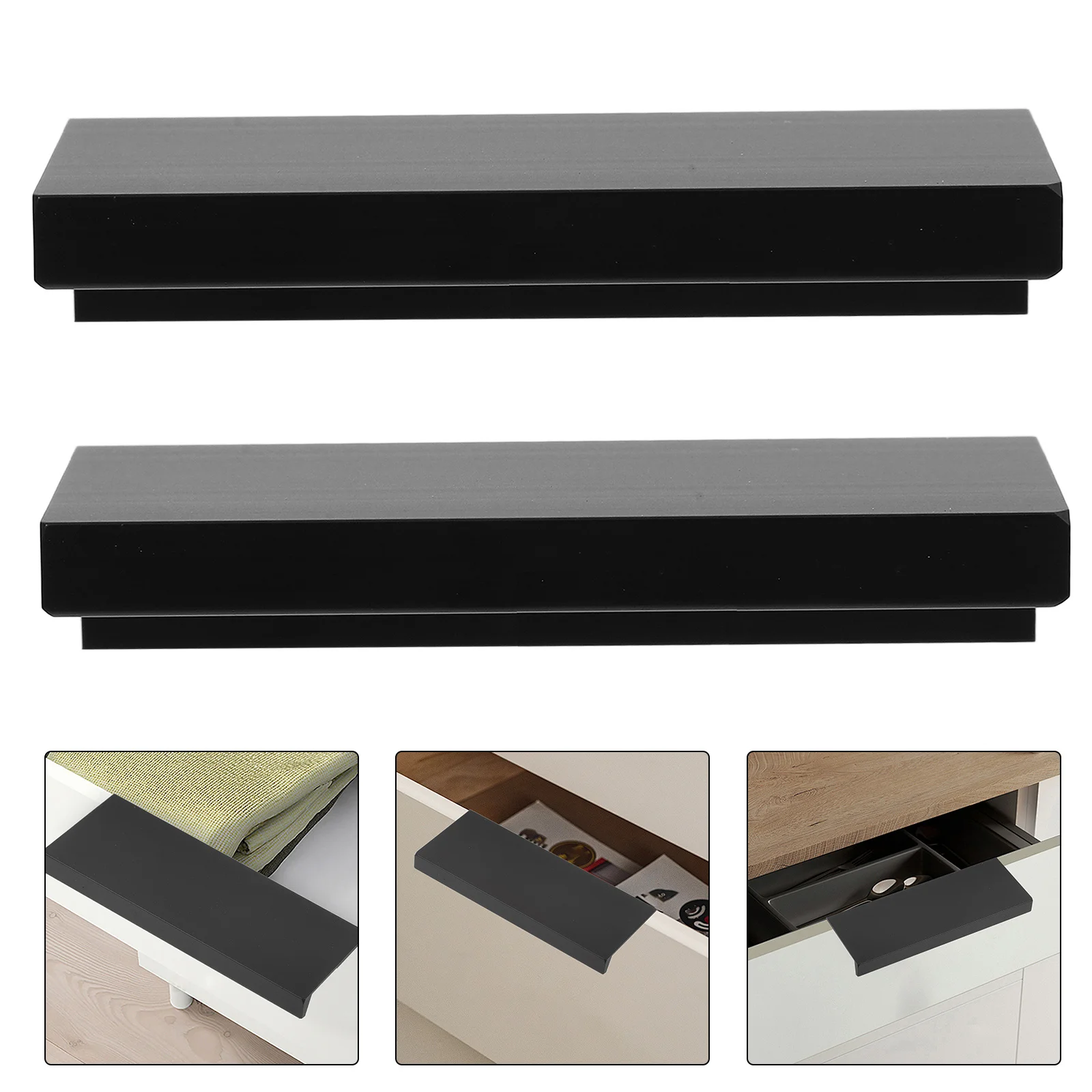 

1Pair Hidden Closet Door Pulls Edge Flush Concealed Cabinet Handles Seam Recessed Kitchen Cabinet Drawer Handles
