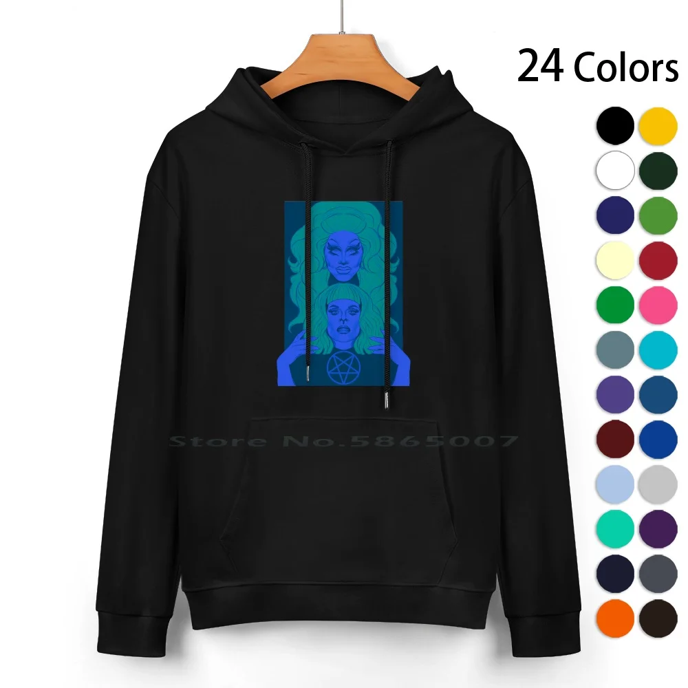 Trixie And Katya Blue Pure Cotton Hoodie Sweater 24 Colors Trixie Mattel Katya Zamolodchickova Unhhhh Drag Queen Lgbt Queer Gay