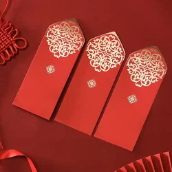 10pcs Chinese Red Envelopes Gold Printing Red Pocket Spring Festival Wedding Birthday Red Gift Envelope Happy New Year For 2023