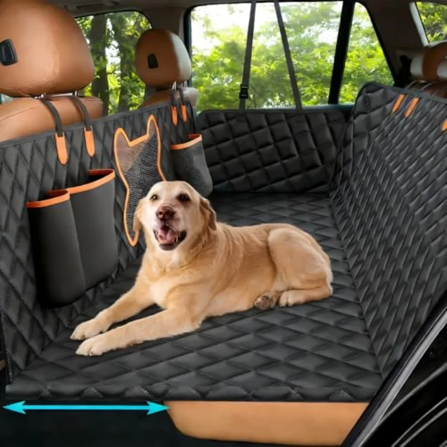 

Back Seat Extender for Dogs Large Space Hard Bottom Car Seat Cover Waterproof Back Seat Pet Cover Dog Hammock for Car Backseat