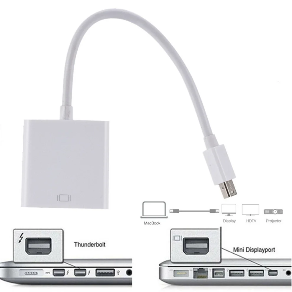 كابل محول Mini DP إلى HDMI متوافق مع Mini DisplayPort ذكر إلى محول متوافق مع HDMI لجهاز Apple Mac Macbook Pro Air