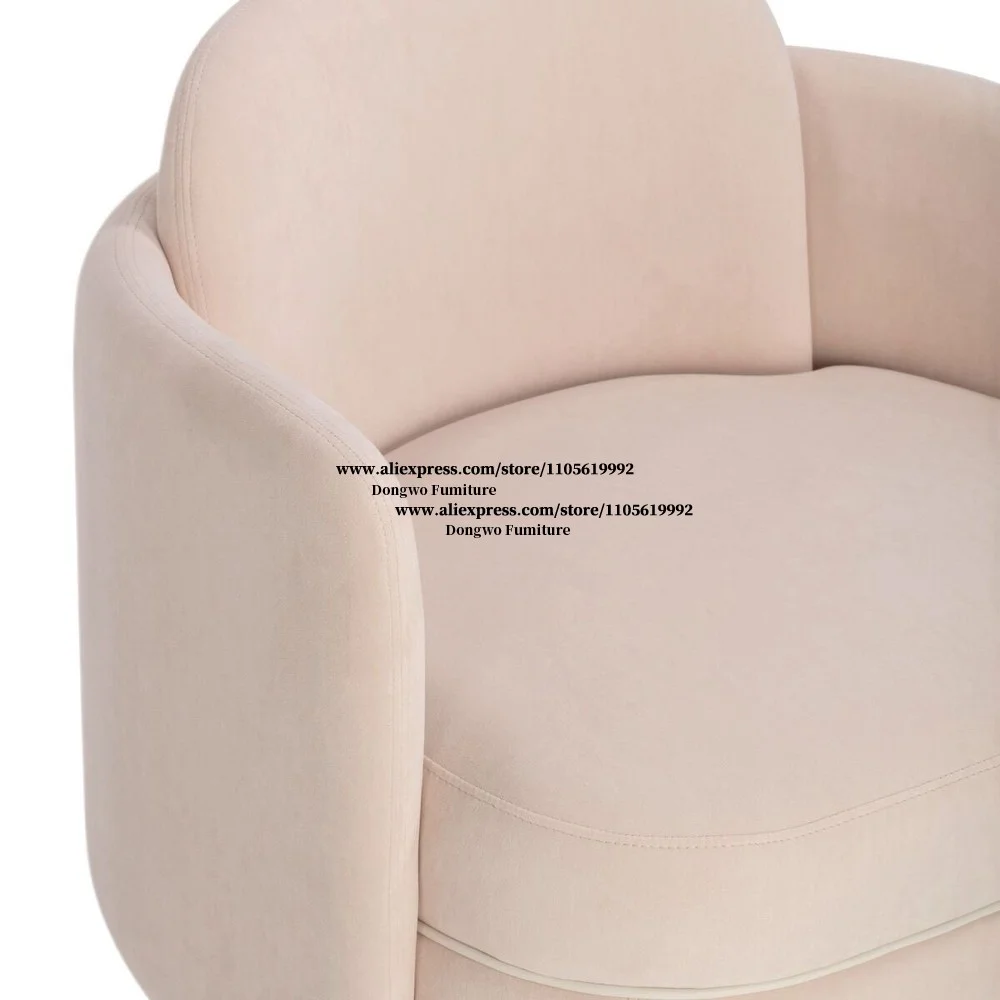 Pink Velvet Swivel Chair 5