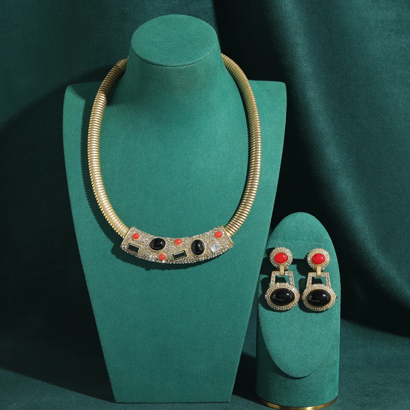 set-di-gioielli-vintage-in-agata-nera-con-strass-geometrici-collana-e-orecchini-da-donna-trendy-classico-attraente-di-alta-qualita-nuovo-regalo