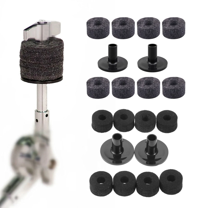 8 Pcs Cymbal Stand Felt Washer Plastic Drum Long Cymbal Sleeves Drum  Cymbal Support Musical Instruments Accessory