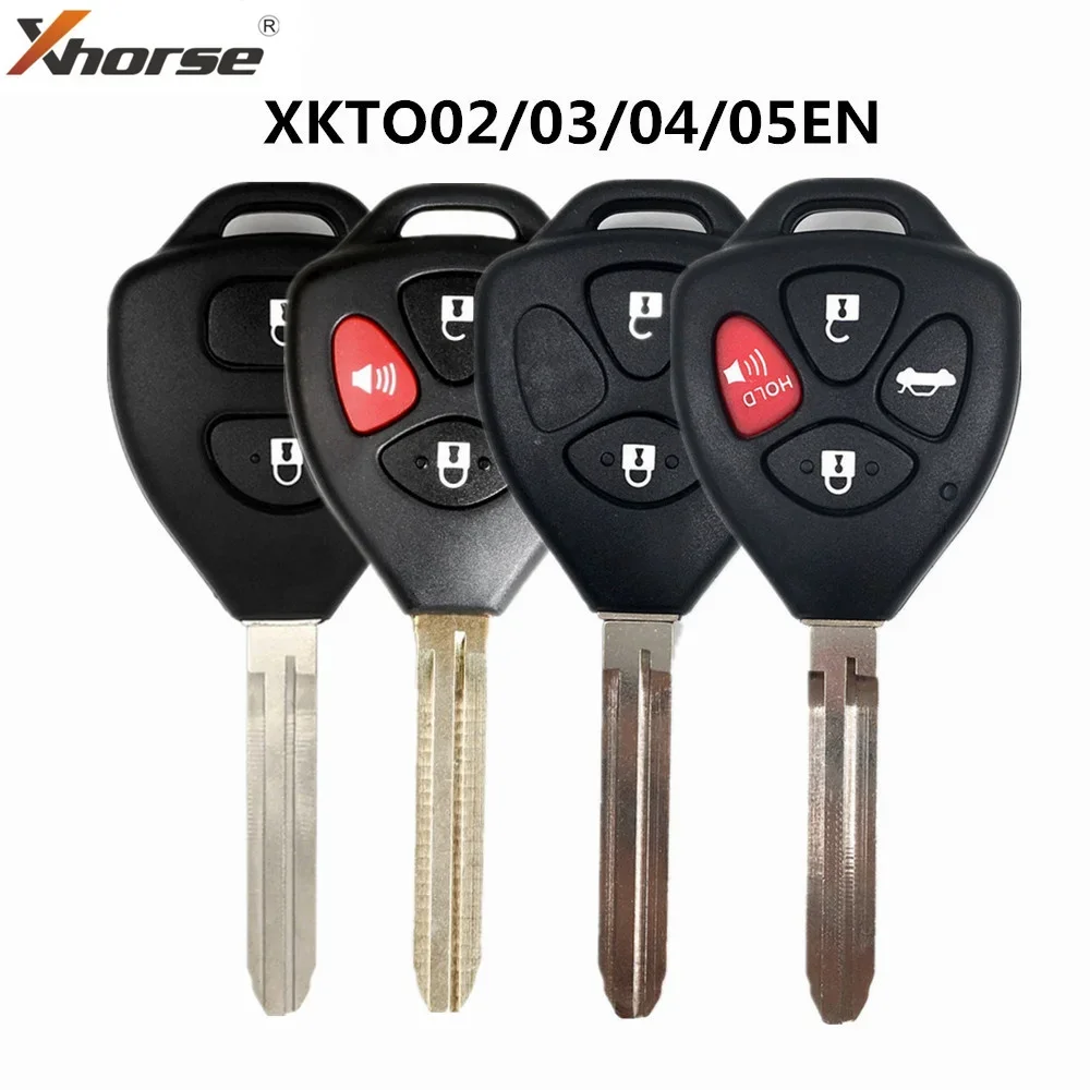 1/5/10pcs Xhorse for Toyota VVDI2/VVDI Key Tool Max Programmer Universal Wire Remote Key 2/3/4 Buttons Car Keys XKTO02/3/4/5EN