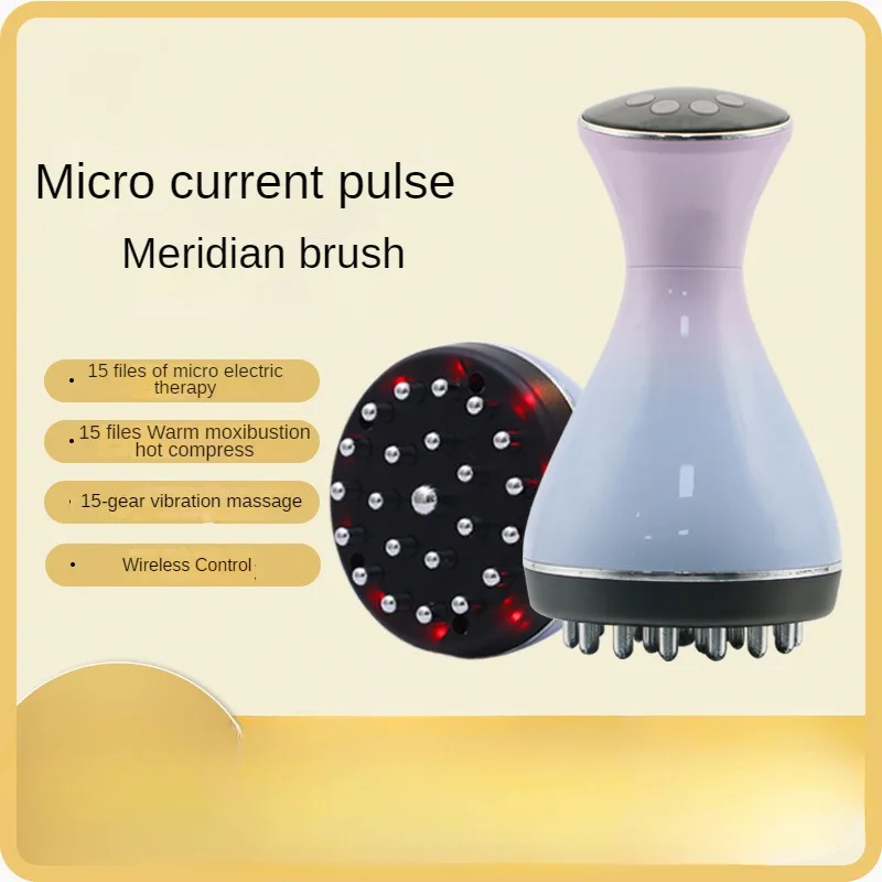 

Household Whole Body Lymphatic Dredging Beauty Instrument Micro Current Pulse 5 Element Electric Vibration Scraping Massage Tool