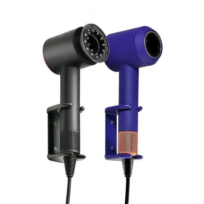 J6PE Convenient Ventilated Hair Dryer Wall Mounted Hairdryer Stand Support Cradle for Bathrooms or Beauty Salons